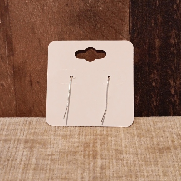 Silver Gold Tone French Wire Tear Drop Earrings - Picture 2 of 7